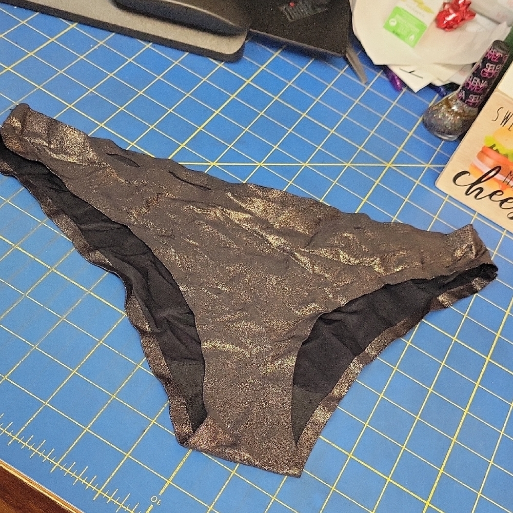 Honeydew Brown Shimmer Bikini Panties Medium
